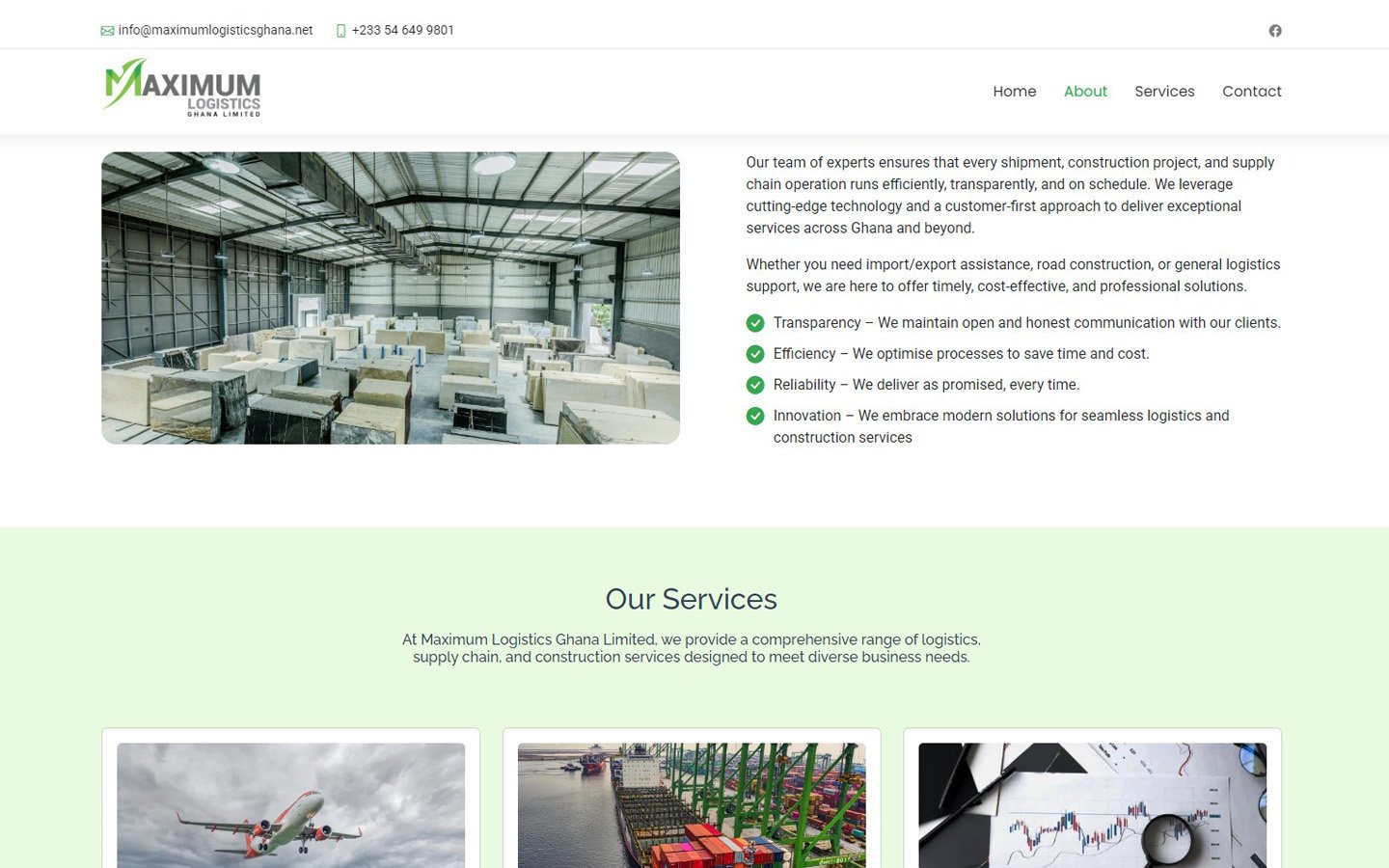 Logistics Website